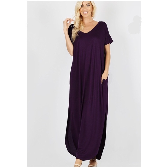 Medium or Large Only!! Dark Purple Maxi Dress - Picture 2 of 2